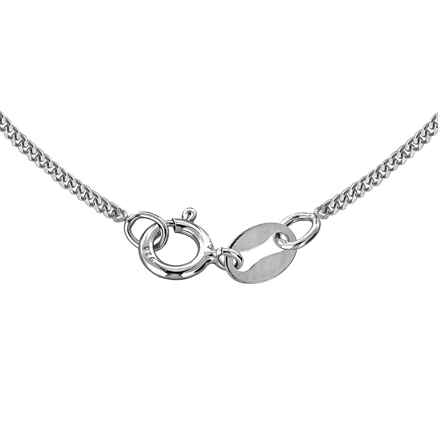 ILIANA 18K White Gold Diamond Cut Curb Chain 20 Inch 7573434 2