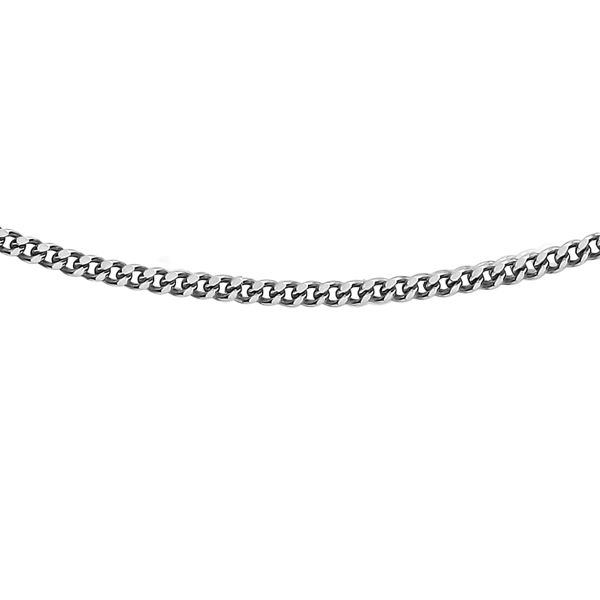 ILIANA 18K White Gold Diamond Cut Lobster Clasp Curb Chain 16 Inch 7573439 0