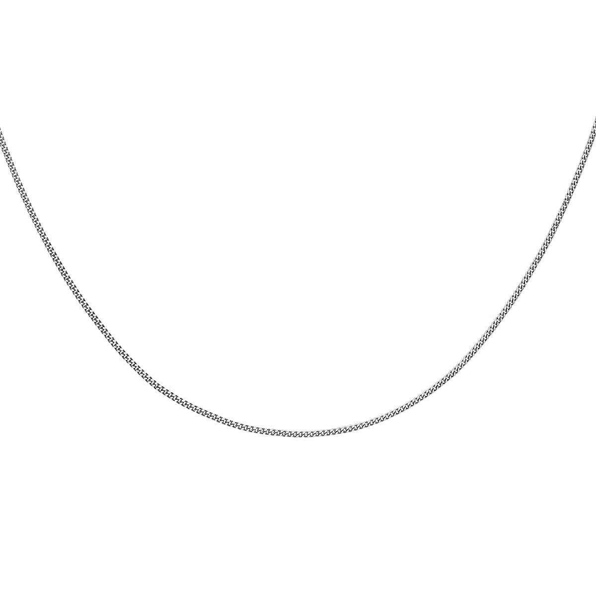 ILIANA 18K White Gold Diamond Cut Lobster Clasp Curb Chain 16 Inch 7573439 1