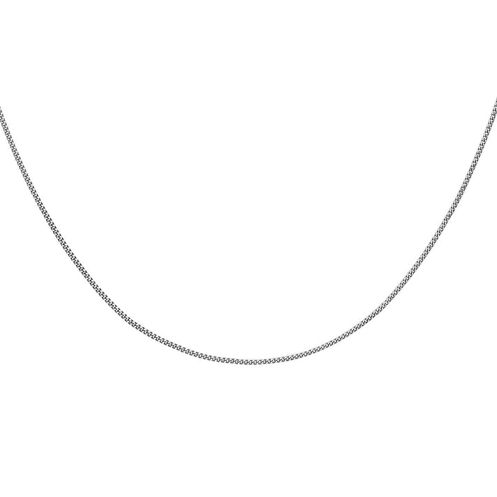 ILIANA 18K White Gold Diamond Cut Lobster Clasp Curb Chain 16 Inch 7573439 2