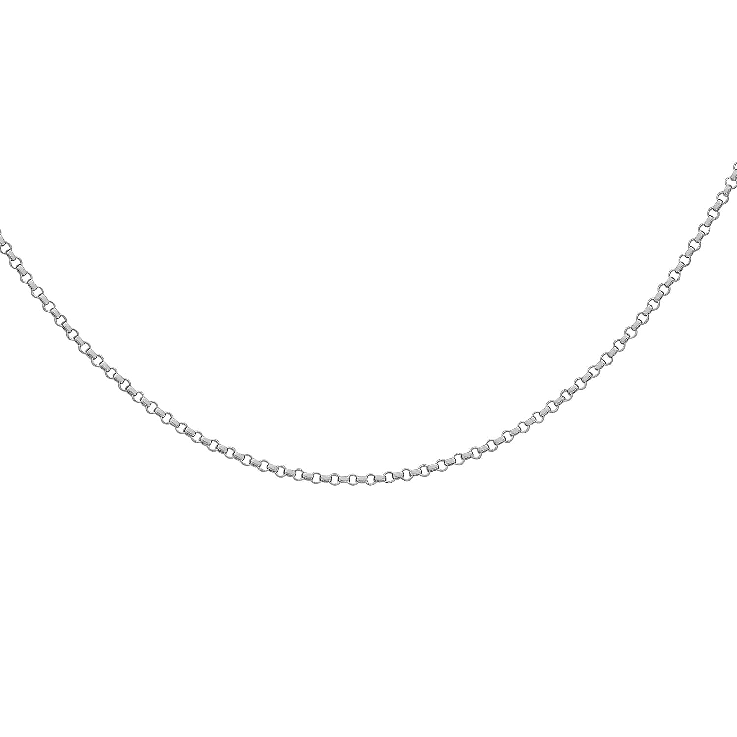 ILIANA 18K White Gold Round Belcher Chain 18 Inch 7570529 3