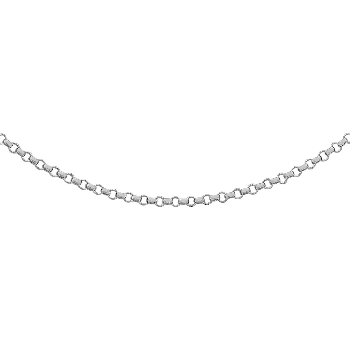 ILIANA 18K White Gold Round Belcher Chain 20 Inch 7571640 0