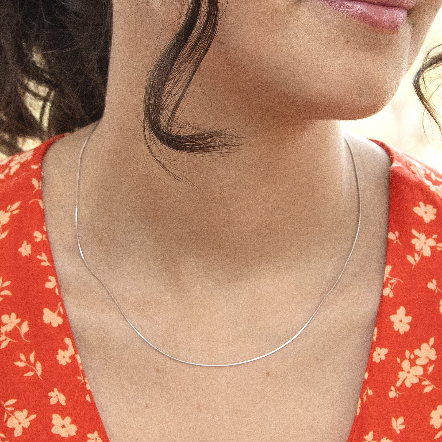 ILIANA 18K White Gold Round Snake Chain 16 Inch 7574820 1