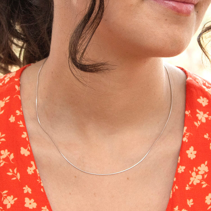 ILIANA 18K White Gold Round Snake Chain 16 Inch 7574820 2