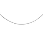 18K White Gold Round Snake Chain 18 Inch