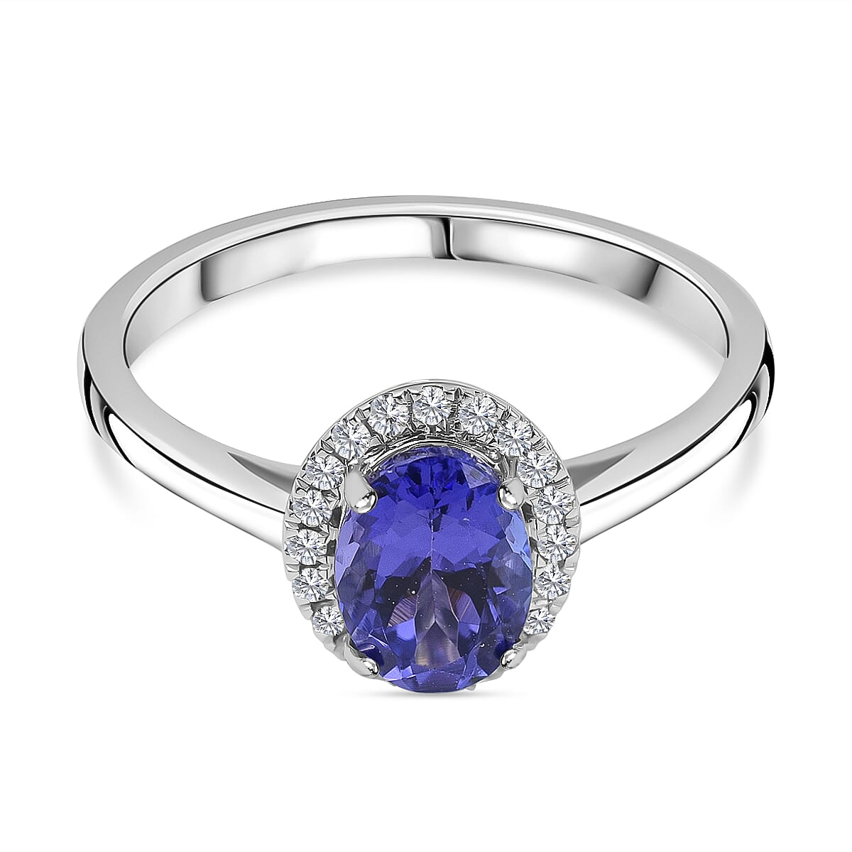 ILIANA-18K White Gold Tanzanite &amp; Diamond Ring 1.30 Ct, Gold Wt. 3.03 Gms 6034803 0