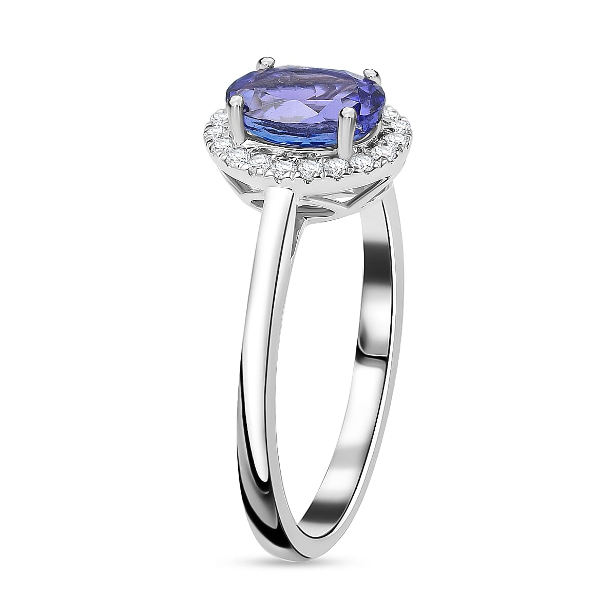 ILIANA-18K White Gold Tanzanite &amp; Diamond Ring 1.30 Ct, Gold Wt. 3.03 Gms 6034803 3
