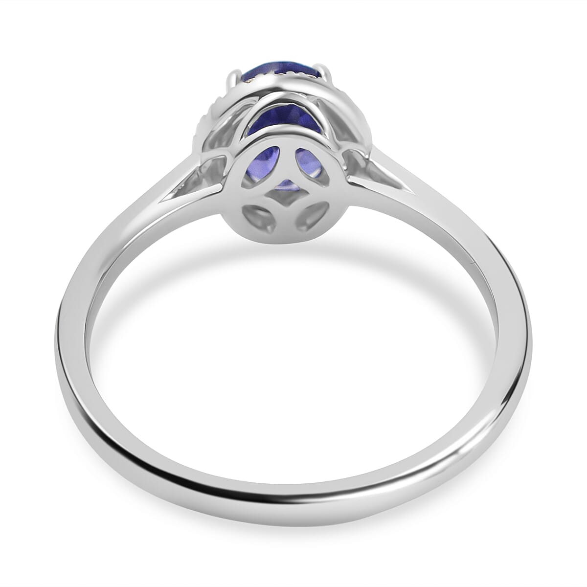 ILIANA-18K White Gold Tanzanite &amp; Diamond Ring 1.30 Ct, Gold Wt. 3.03 Gms 6034803 4