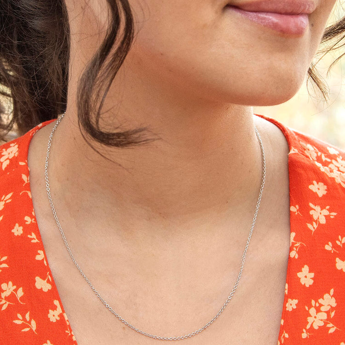 ILIANA 18K White Gold Trace Chain 18 Inch 7575401 2