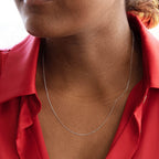 18K W Gold  Chain (Size - 18),  Gold Wt. 2.7 Gms