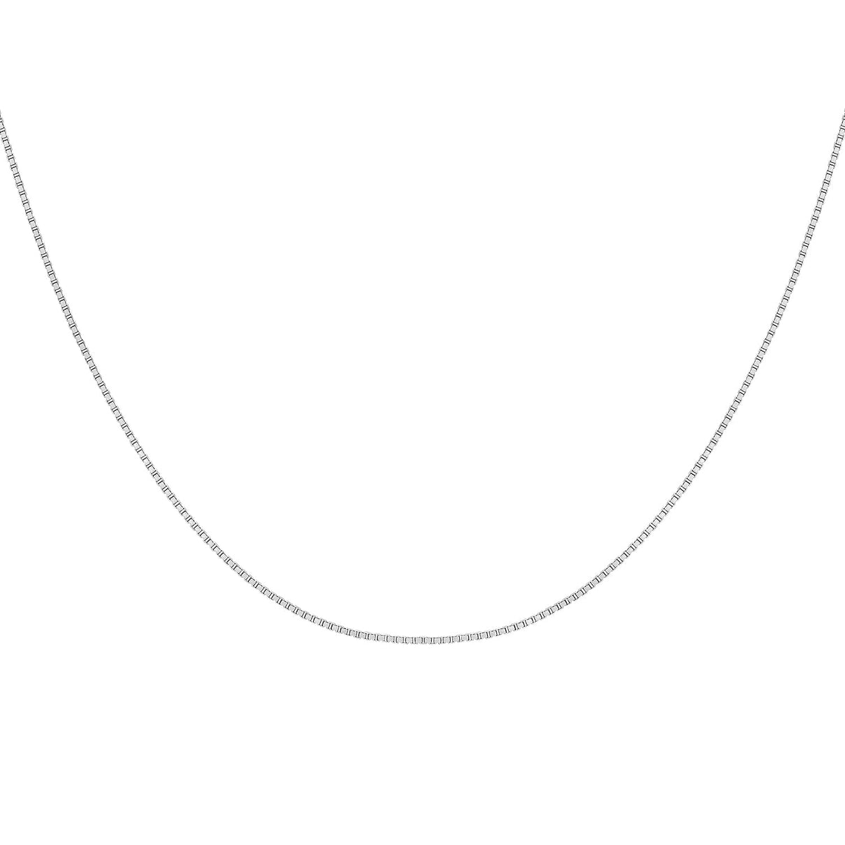 ILIANA 18K White Gold Venetian Box Chain 18 Inch 2.7g 7572047 2
