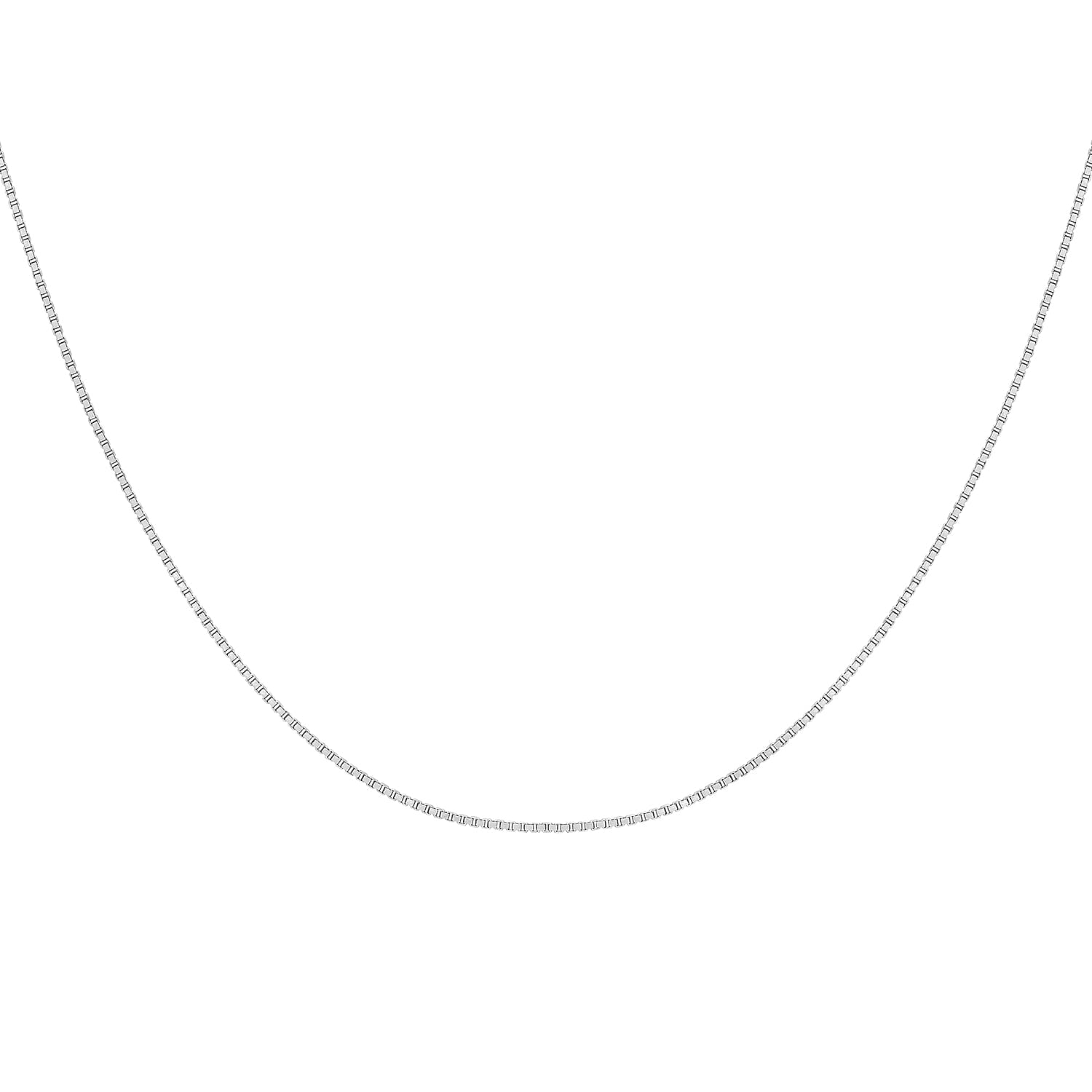 ILIANA 18K White Gold Venetian Box Chain 18 Inch 2.7g 7572047 2