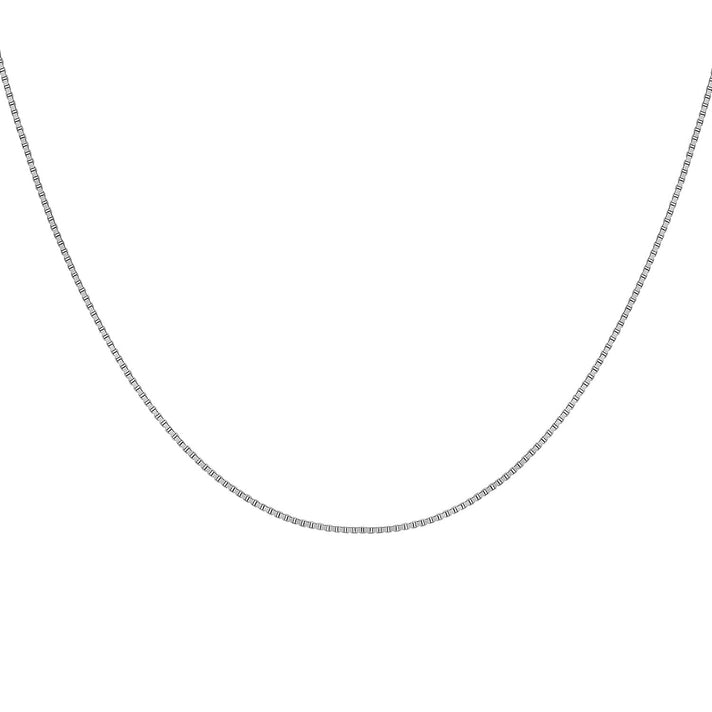ILIANA 18K White Gold Venetian Box Chain 20 Inch 7572008 1