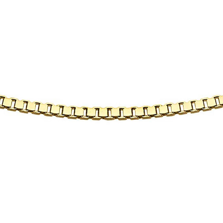 ILIANA 18K Yellow Gold 0.5mm Adjustable Heart Slider Box Chain 22 Inch 7576470 1