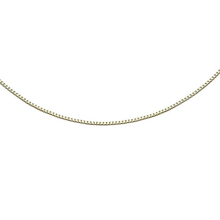 ILIANA 18K Yellow Gold 0.5mm Adjustable Heart Slider Box Chain 22 Inch 7576470 2
