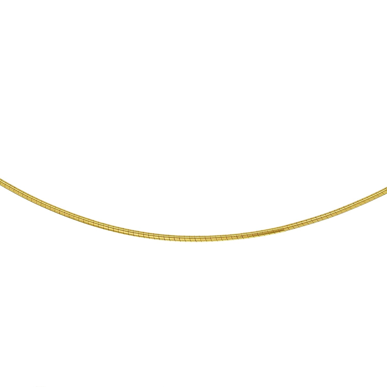 ILIANA 18K Yellow Gold 0.8mm Round Omega Chain 17 Inch 7577551 0