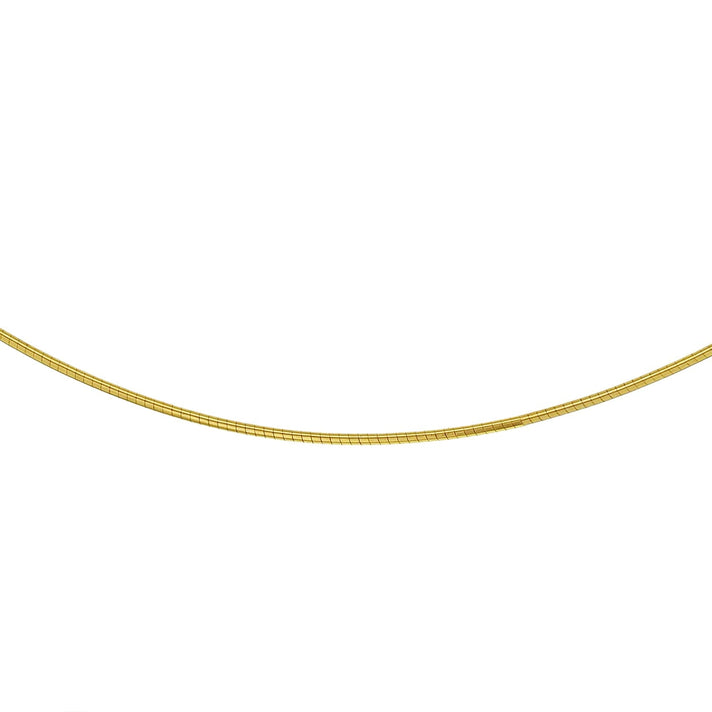 ILIANA 18K Yellow Gold 0.8mm Round Omega Chain 17 Inch 7577551 1