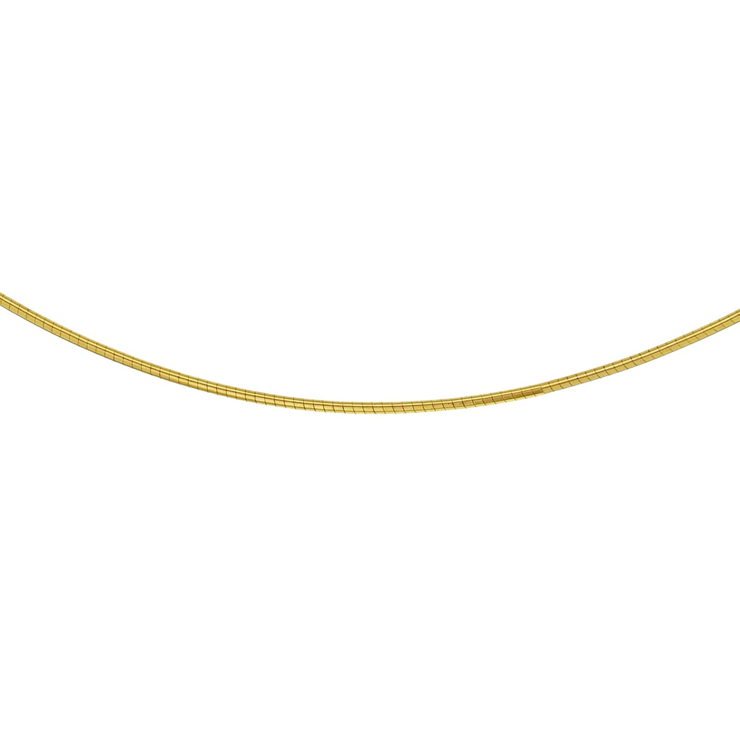 ILIANA 18K Yellow Gold 0.8mm Round Omega Chain 17 Inch 7577551 1