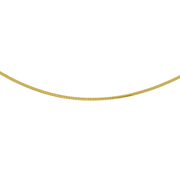 ILIANA 18K Yellow Gold 0.8mm Round Omega Chain 17 Inch 7577551 2