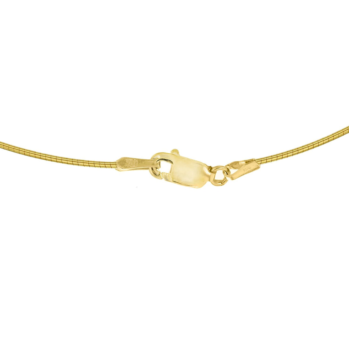 ILIANA 18K Yellow Gold 0.8mm Round Omega Chain 17 Inch 7577551 2