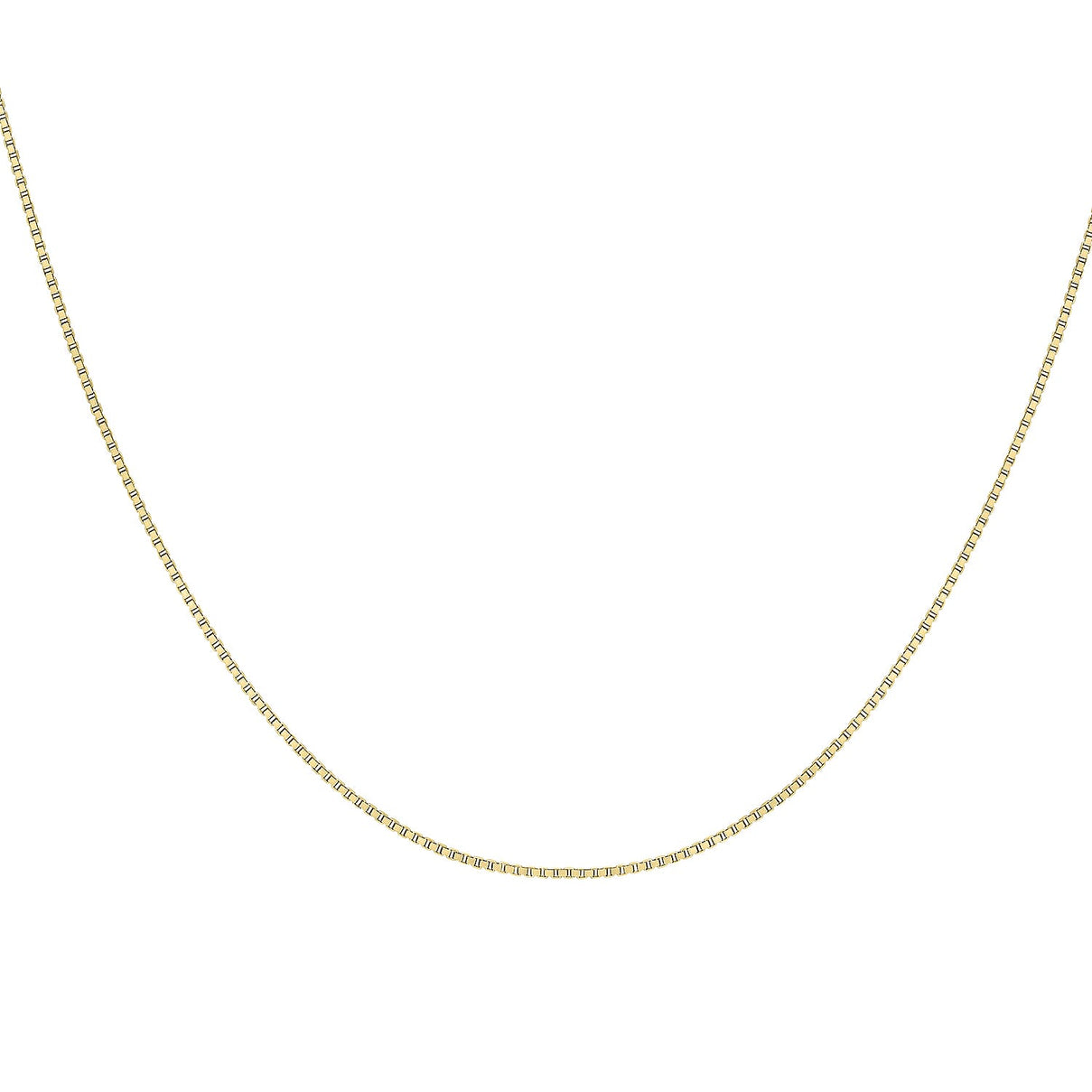 ILIANA 18K Yellow Gold 0.8mm Venetian Box Chain 16 Inch 7571713 2