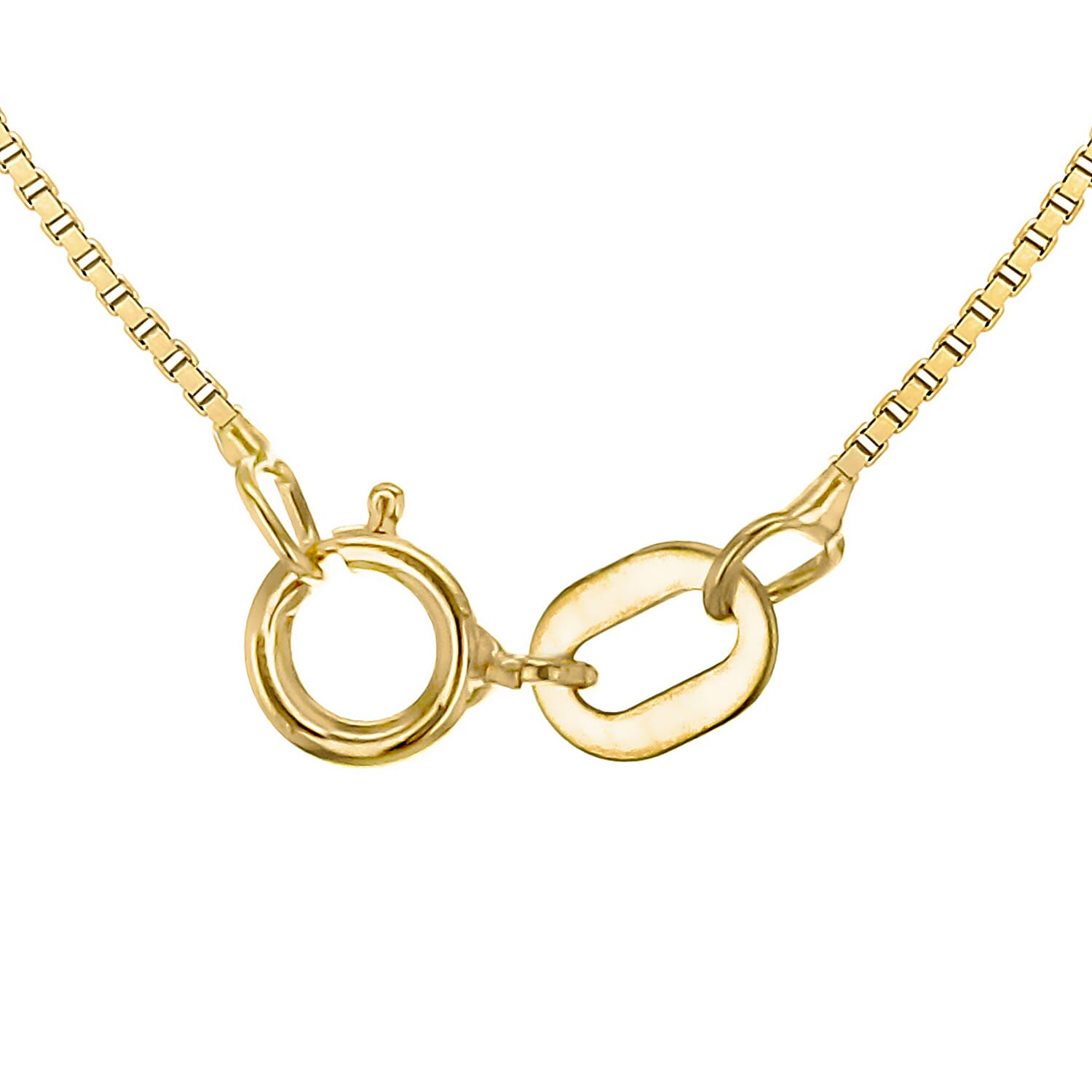 ILIANA 18K Yellow Gold 0.8mm Venetian Box Chain 24 Inch 3.5g 7571775 3