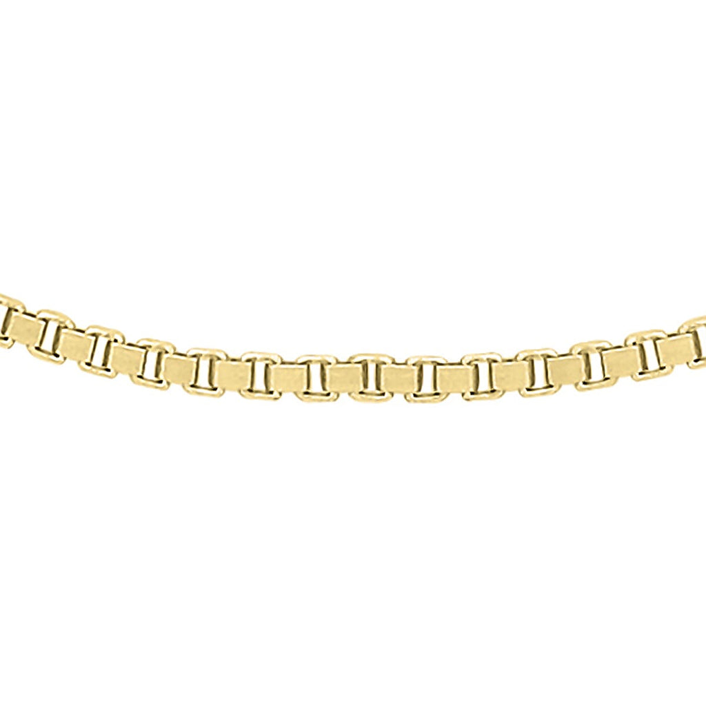 ILIANA 18K Yellow Gold 0.6mm Venetian Box Chain 16 Inch