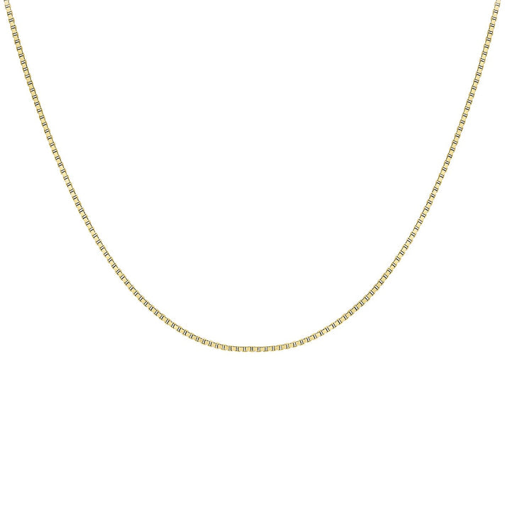 ILIANA 18K Yellow Gold 0.6mm Venetian Box Chain 16 Inch 7192371 2