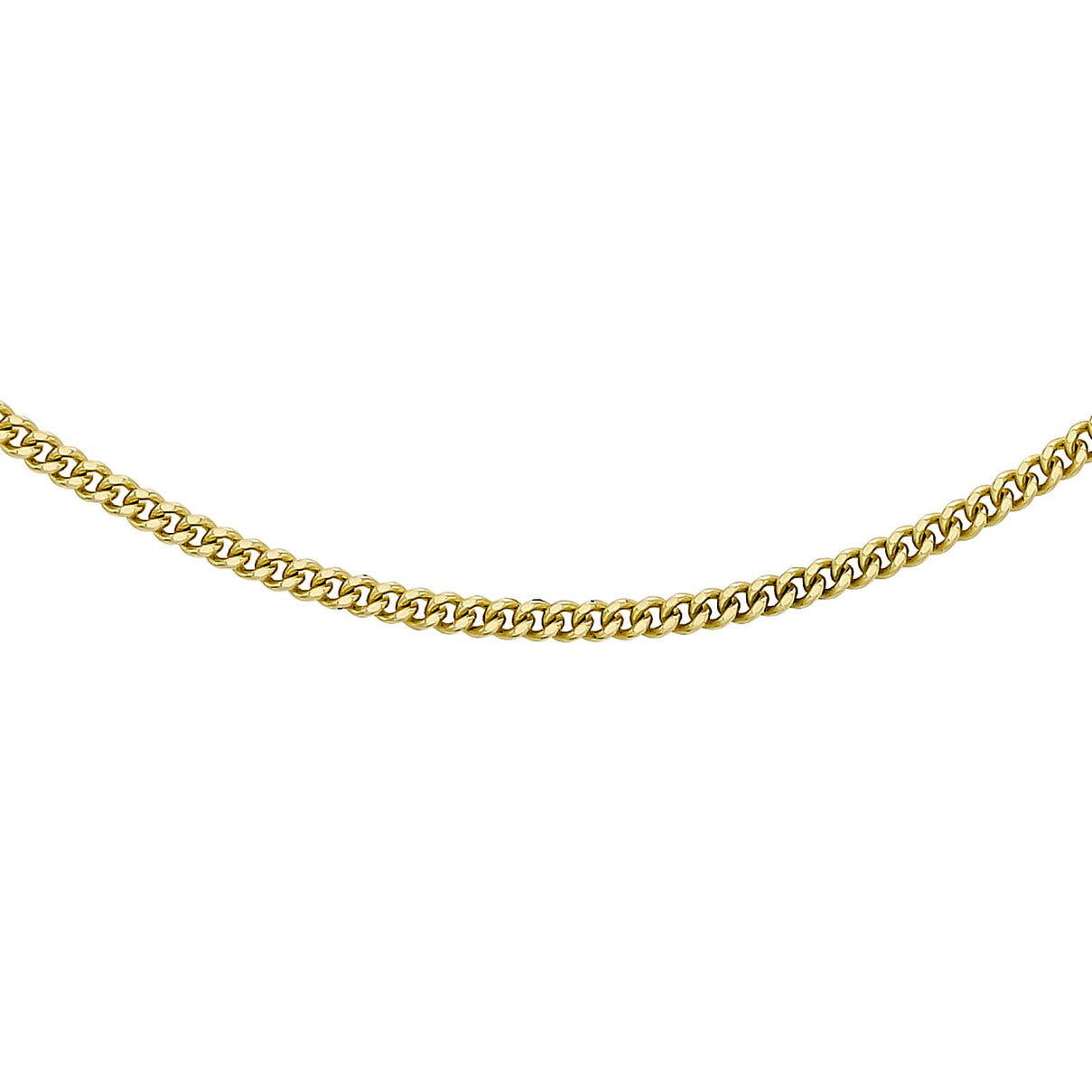 ILIANA 18K Yellow Gold 1.4mm Diamond Cut Curb Chain 20 Inch 7573337 0