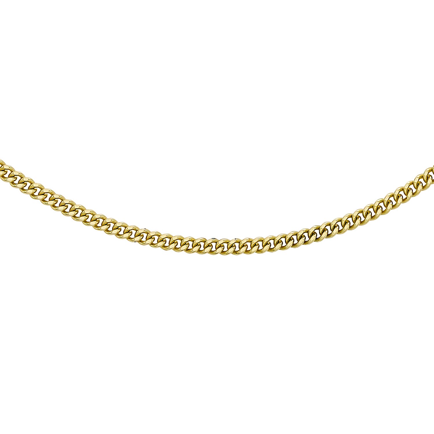 ILIANA 18K Yellow Gold 1.4mm Diamond Cut Curb Chain 20 Inch 7573337 0