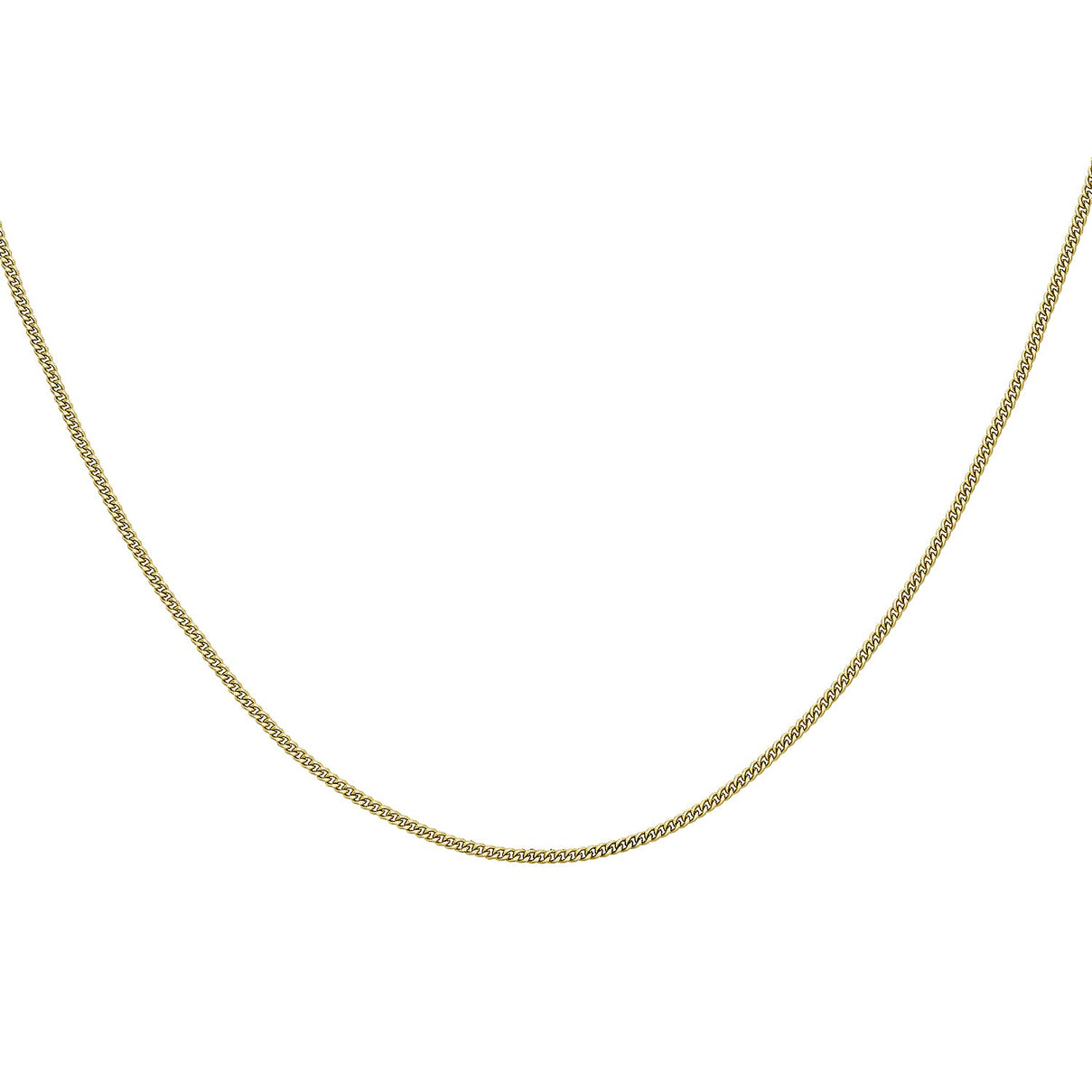 ILIANA 18K Yellow Gold 1.4mm Diamond Cut Curb Chain 20 Inch 7573337 2