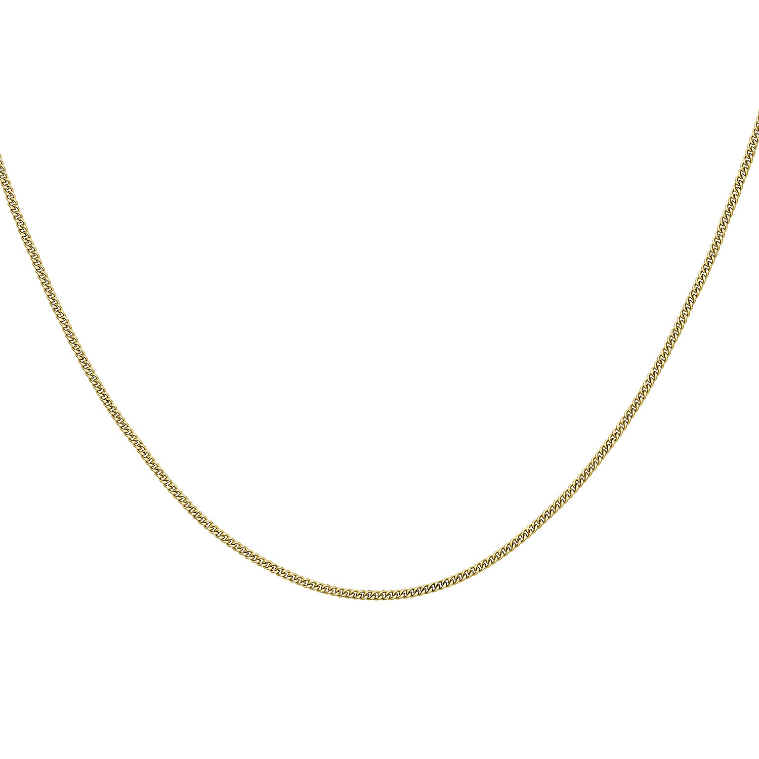 ILIANA 18K Yellow Gold 1.4mm Diamond Cut Curb Chain 20 Inch 7573337 2