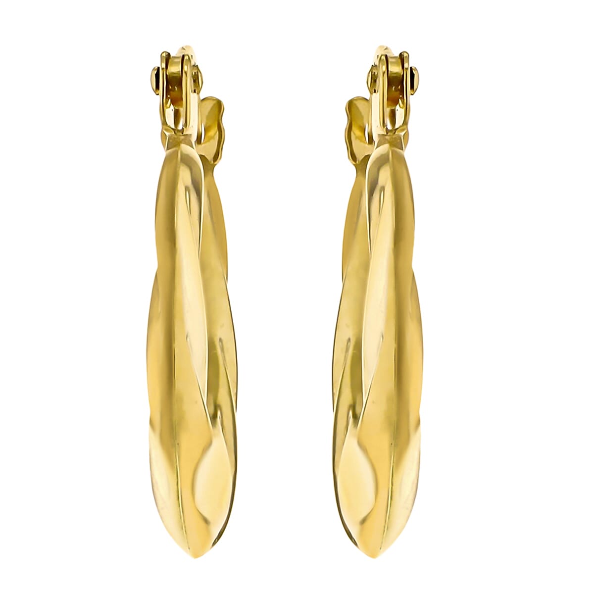 ILIANA 18K Yellow Gold 15.5mm X 15mm Twist Creole Earrings 7190220 2
