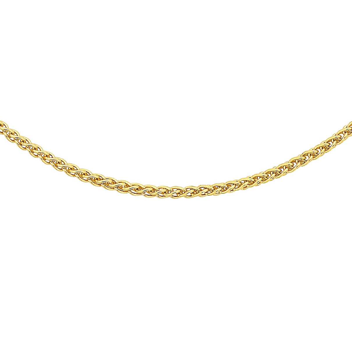 ILIANA 18K Yellow Gold 1mm Adjustable Spiga Chain 18 Inch to 20  Inch 7574899 0