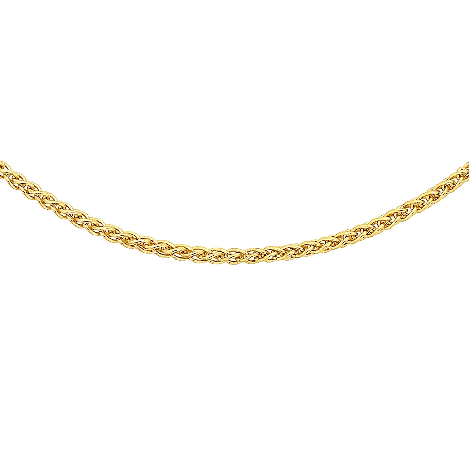 ILIANA 18K Yellow Gold 1mm Adjustable Spiga Chain 18 Inch to 20  Inch 7574899 0