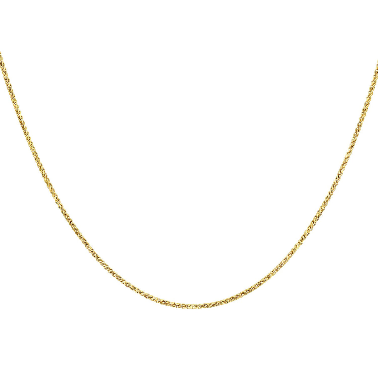 ILIANA 18K Yellow Gold 1mm Adjustable Spiga Chain 18 Inch to 20  Inch 7574899 1