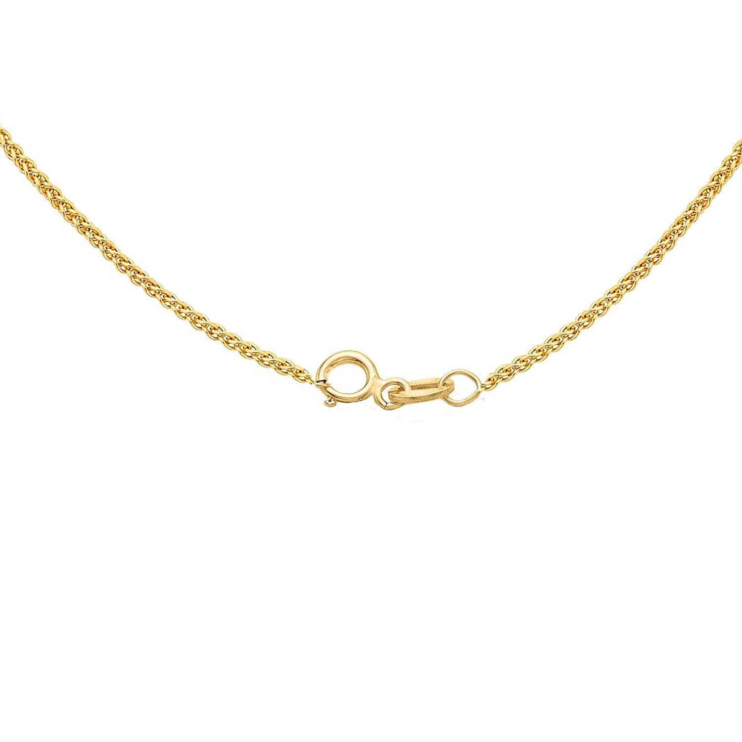 ILIANA 18K Yellow Gold 1mm Adjustable Spiga Chain 18 Inch to 20  Inch 7574899 2