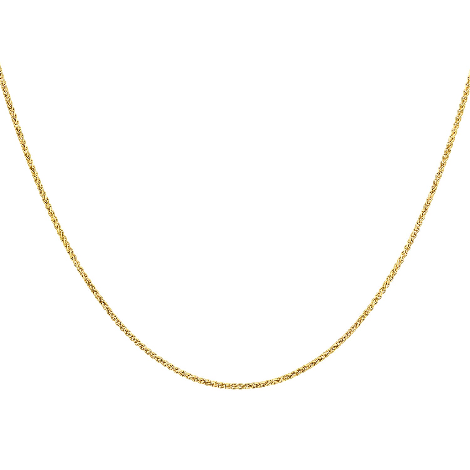 ILIANA 18K Yellow Gold 1mm Spiga Chain 18 Inch 7574930 1