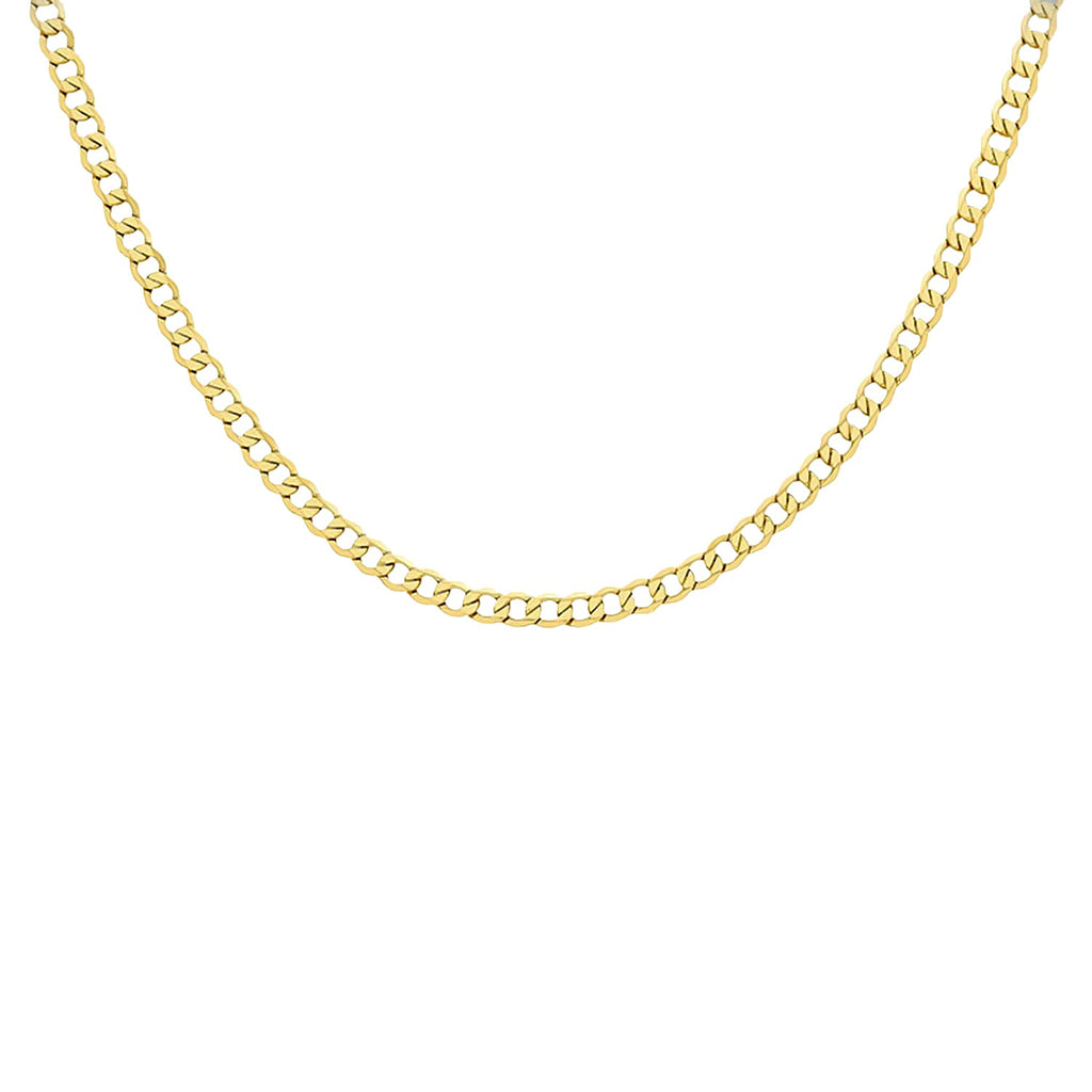 ILIANA 18K Yellow Gold 6 Sided Curb Chain (Size - 18), Gold Wt. 10.00 Gms