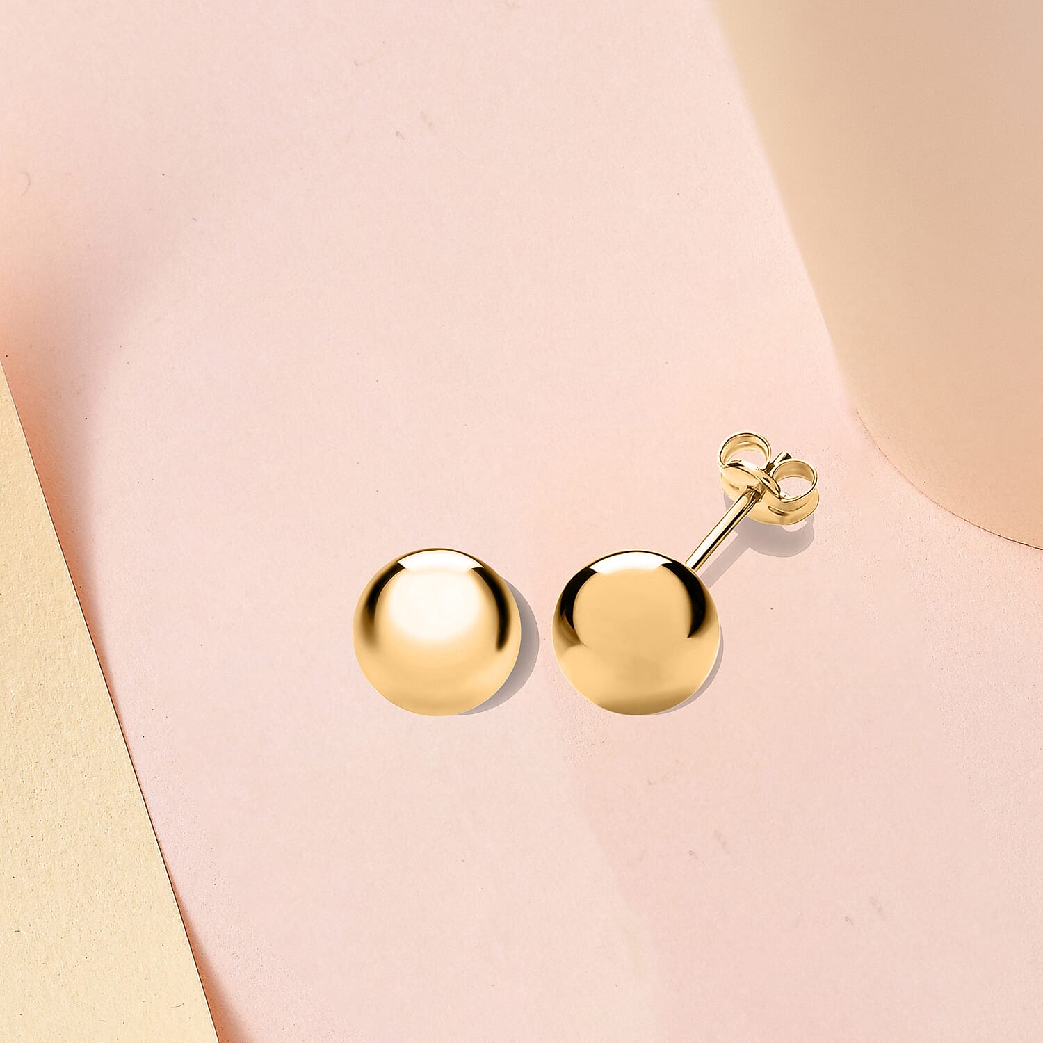 ILIANA 18K Yellow Gold 8mm Ball Stud Earrings 7190224 1