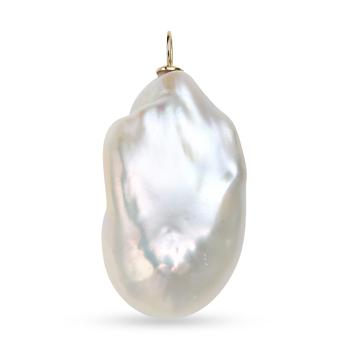 ILIANA 18K Yellow Gold AAA White Baroque Pearl Pendant 3890963 6