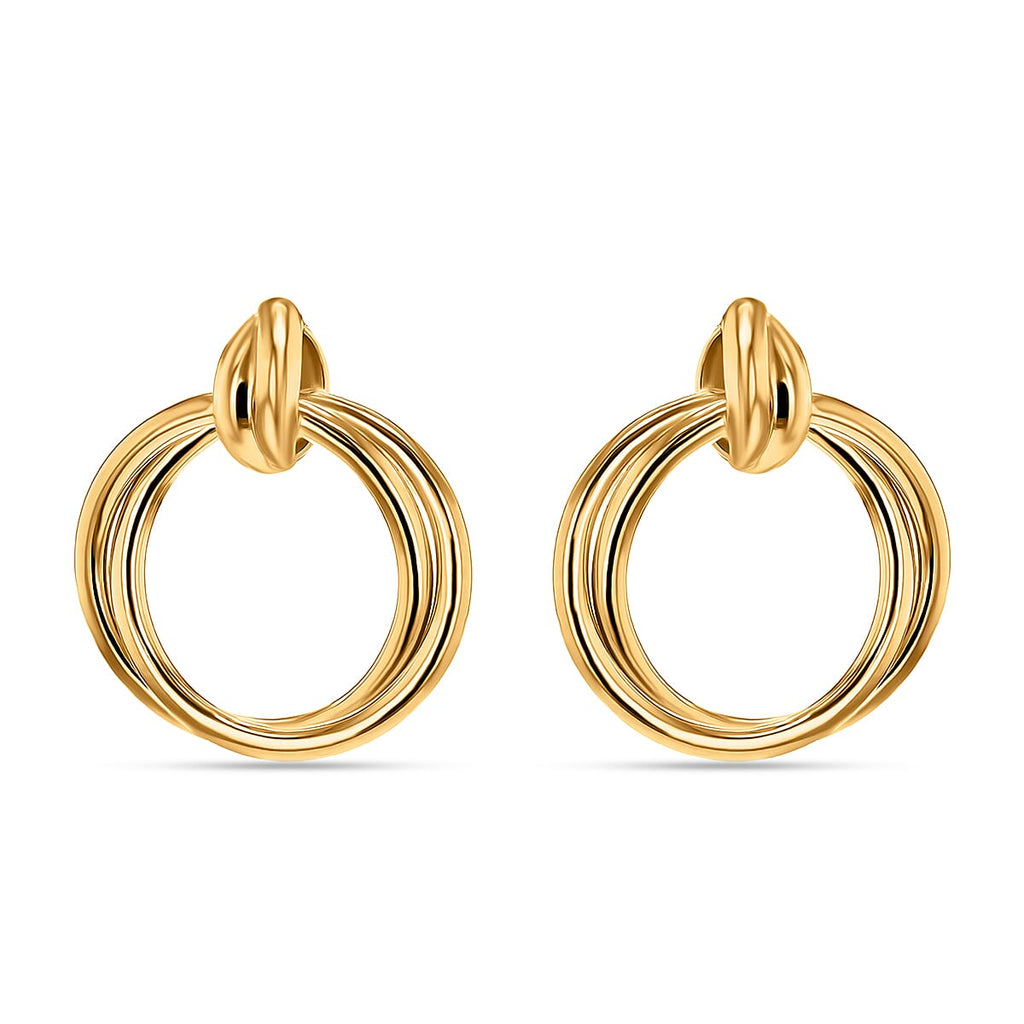 18K Yellow Gold Bail With 16.5mm Double Circle Pendant