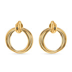18K Yellow Gold Bail With 16.5mm Double Circle Pendant