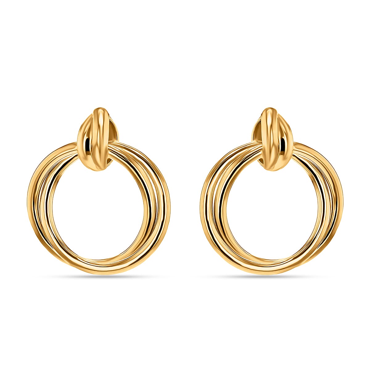 ILIANA 18K Yellow Gold Bail With 16.5mm Double Circle Pendant 7188452 0