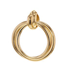18K Yellow Gold Bail With 16.5mm Double Circle Pendant