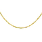 18K Yellow Gold Curb Chain With Spring Ring Clasp (Adjustable Size - 16-18)