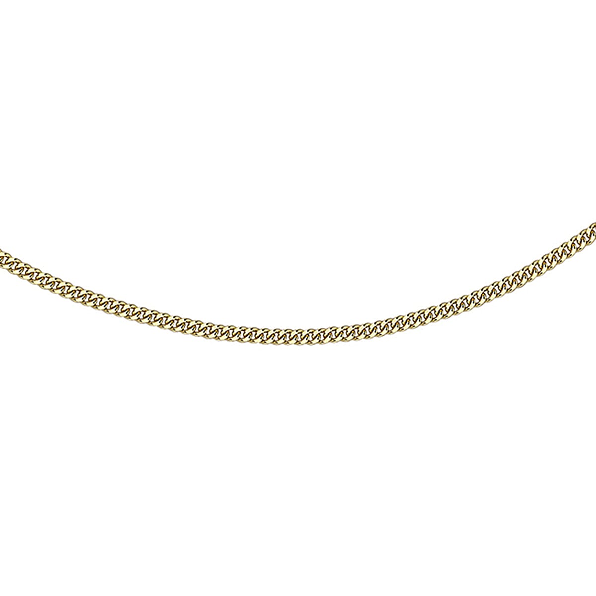 ILIANA 18K Yellow Gold Diamond Cut Adjustable Lobster Clasp Curb Chain 16 Inch to 18 Inch 7573437 0