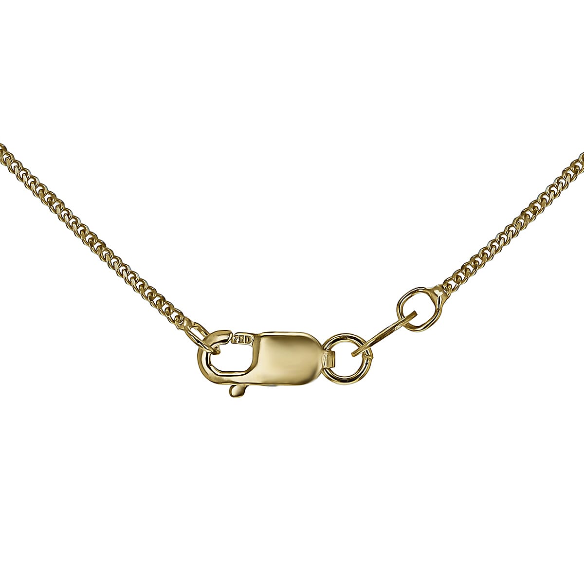 ILIANA 18K Yellow Gold Diamond Cut Adjustable Lobster Clasp Curb Chain 16 Inch to 18 Inch 7573437 2