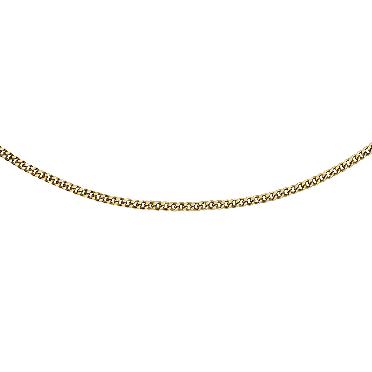 ILIANA 18K Yellow Gold Diamond Cut Curb Chain 16 Inch 7572969 0