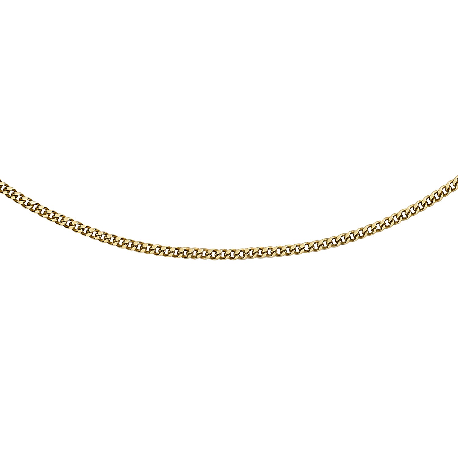 ILIANA 18K Yellow Gold Diamond Cut Curb Chain 16 Inch 7572969 0